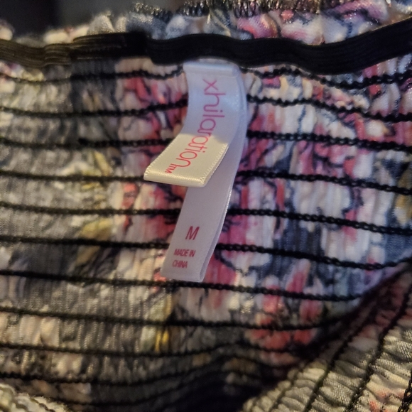 Xhilaration Open Shoulder Flowered Dress - Picture 2 of 5